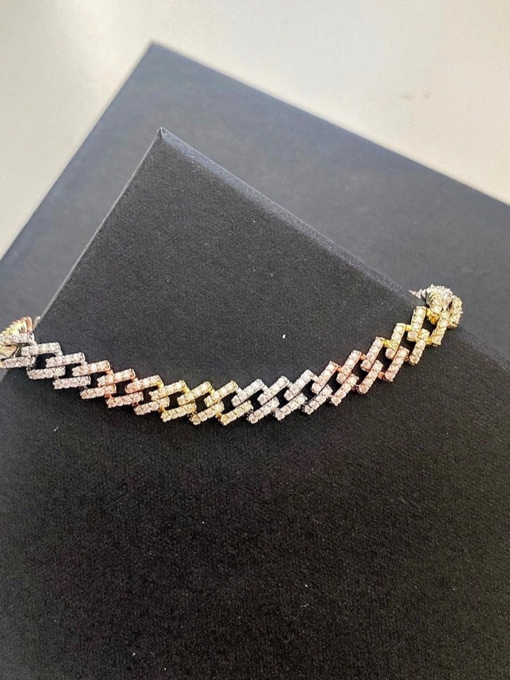 Tricolor Moissanite Monaco Bracelet